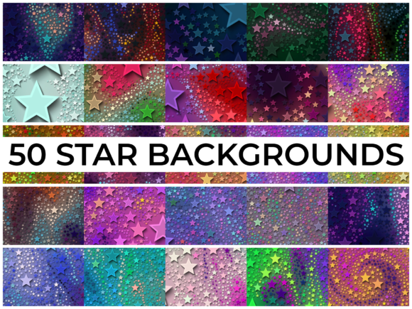 50 Star Backgrounds Vol 1: Celestial Design Assets