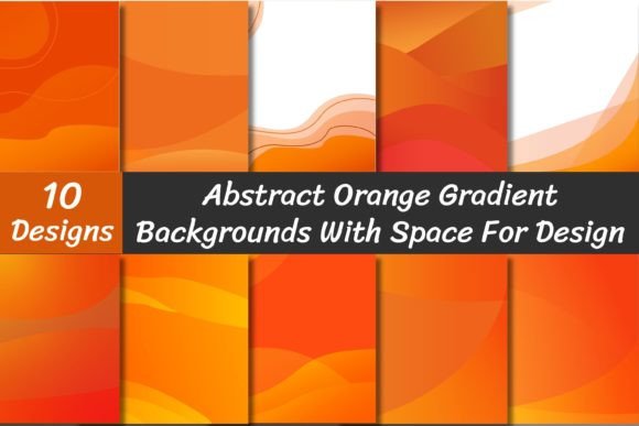 Abstract Orange Gradient Backgrounds for Dynamic Design