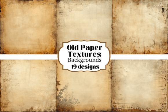 Authentic Character with 19 Old Paper Textures Backgrounds