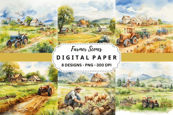 Bring Authenticity to Your Designs with Farmer Scenes Backgrounds