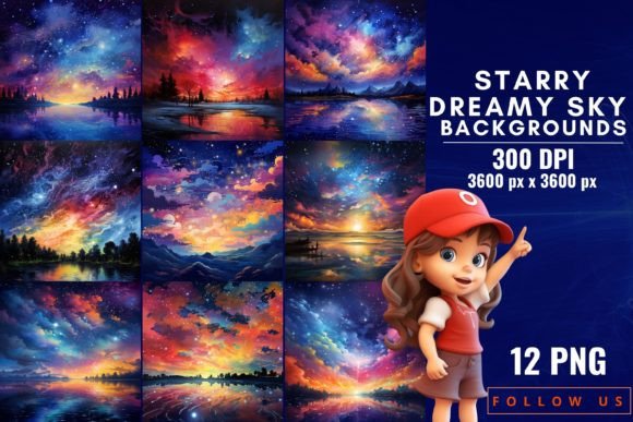 Enchanting Starry Dreamy Sky Backgrounds for Your Projects