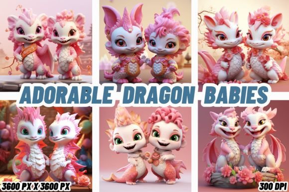 Enchanting Visuals: Adorable Dragon Babies Backgrounds