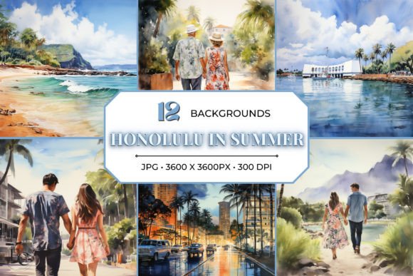 Honolulu in Summer Travel Backgrounds: A Visual Escape
