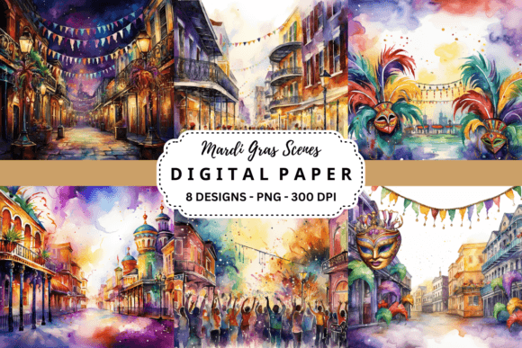 Mardi Gras Scenes Backgrounds: Vibrant Design Assets for Festive Projects