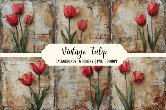 Old Paper Vintage Tulip Backgrounds: A Designer's Secret Weapon