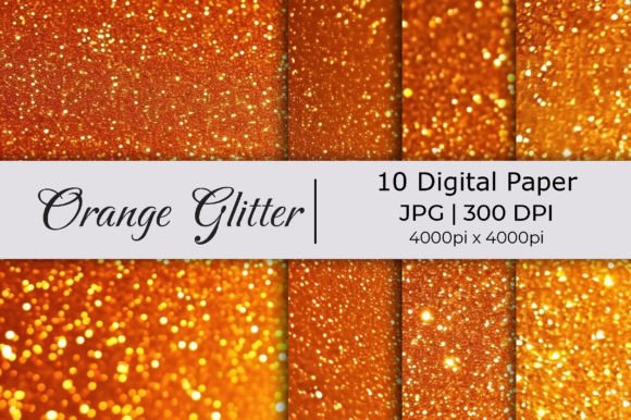 Orange Big Glitter Paper Backgrounds: A Burst of Digital Sparkle