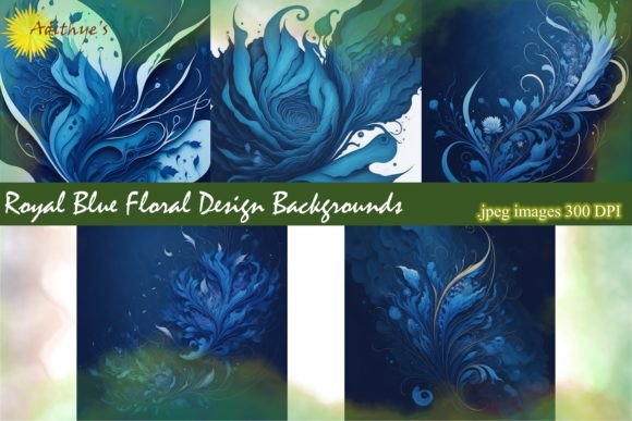 Royal Blue Floral Design Backgrounds: A Designer's Asset